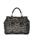 Miss Sicily Heritage, &pound;350, Handbags, Black/White, Lace/Leather, Back view